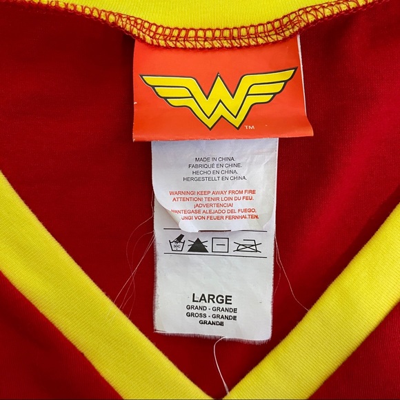 RUBIE’S Wonder Woman Long Sleeve Top Halloween Costume L - Picture 5 of 12